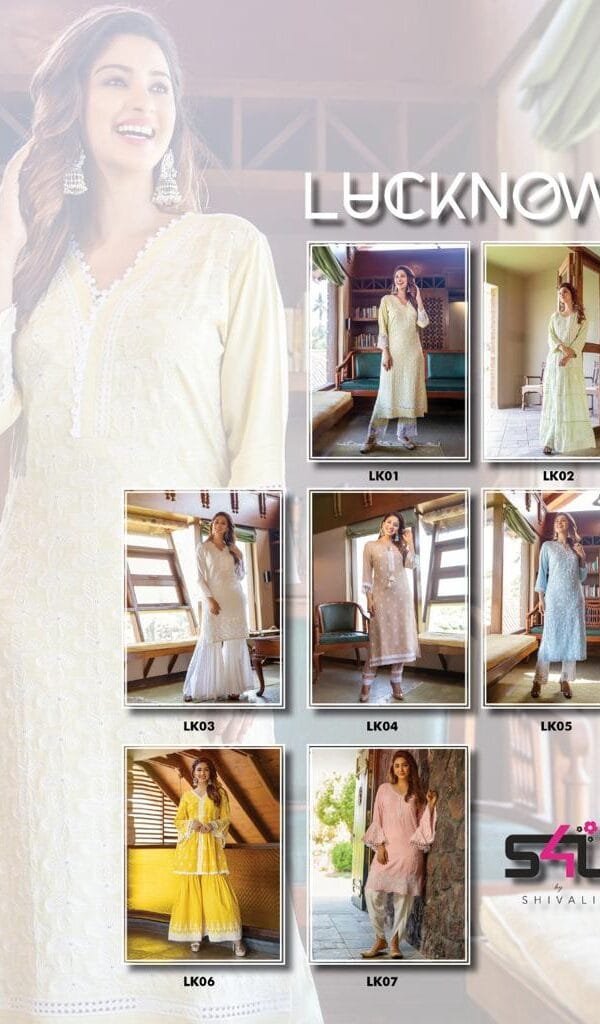 Lucknowi S4U by Shivali Wholesale Catalogue Kurtis