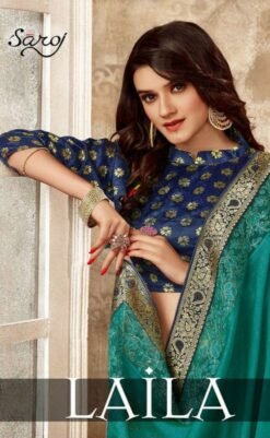LAILA Soft Vichitra Swaroski Sarees
