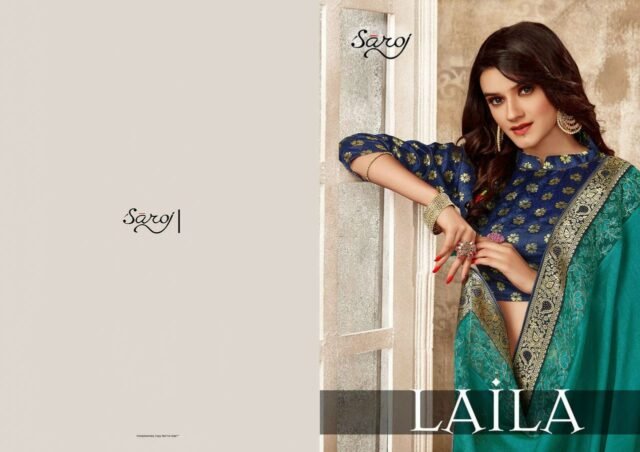 LAILA Soft Vichitra Swaroski Sarees