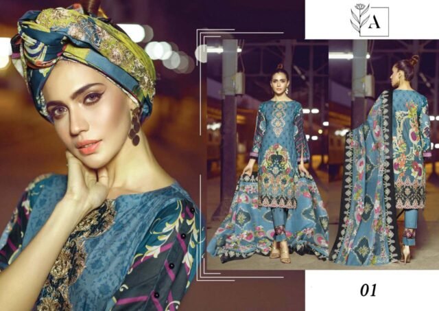 Alizeh Lawn Dress Material In Surat