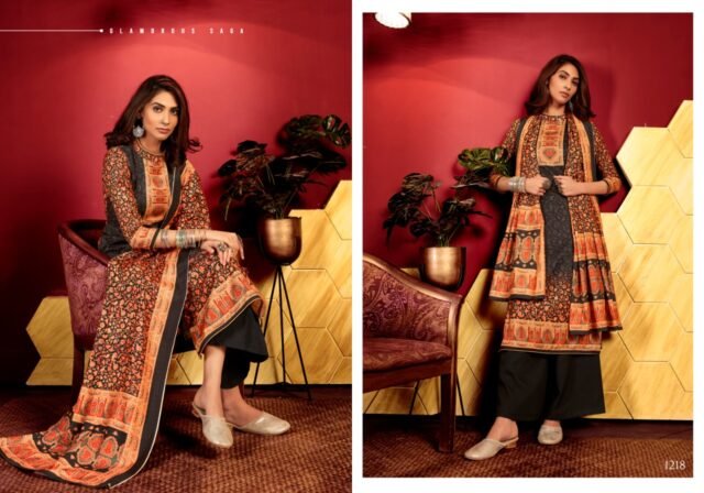 Bipson  Brings Woollen Pashmina Digital Print