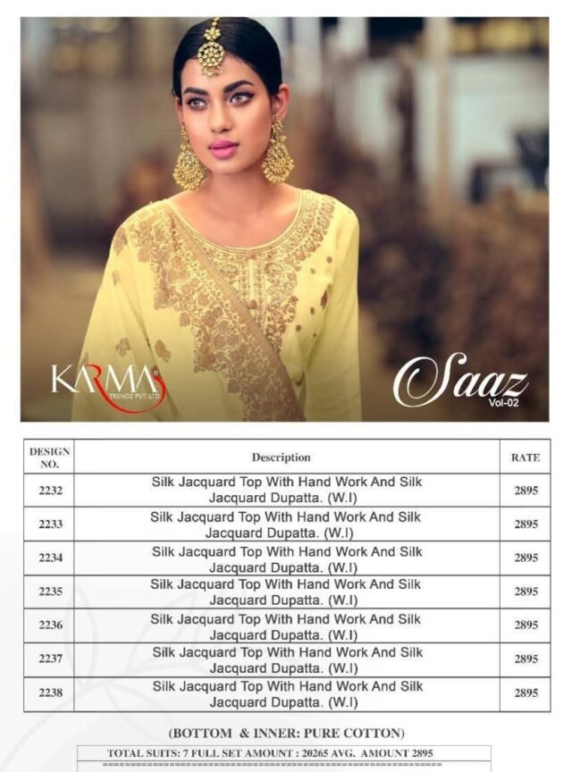Buy Karma Saaz Vol 2 Catalog Wholesalers