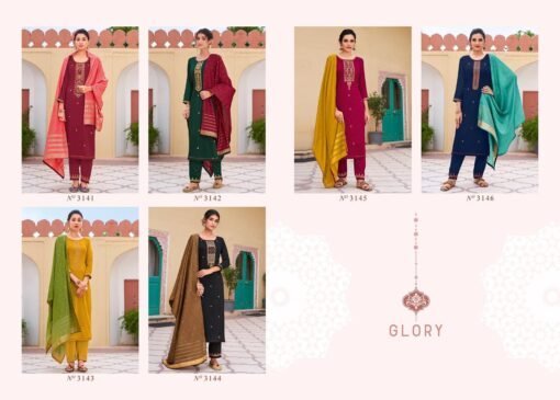 Buy Ladies Suit Readymade Rangoon Kessi Group Glory Series 3141 To 3146