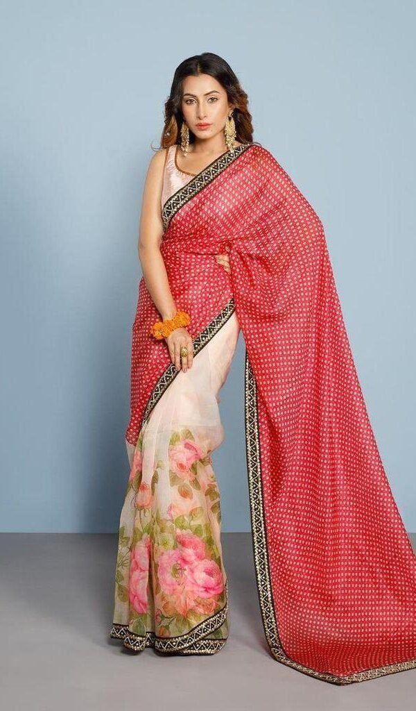 Buy Pure Organza Saree Online 01