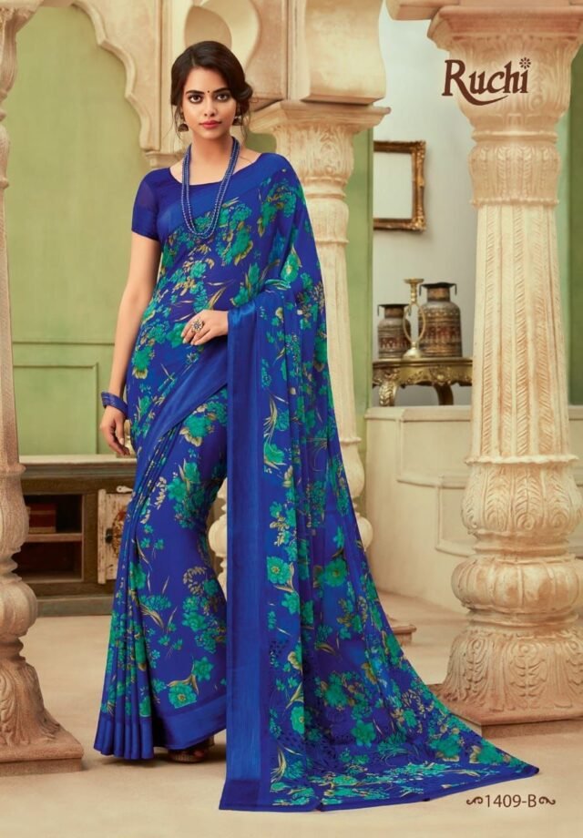 Chiffon Saree with Satin Weave Border 06