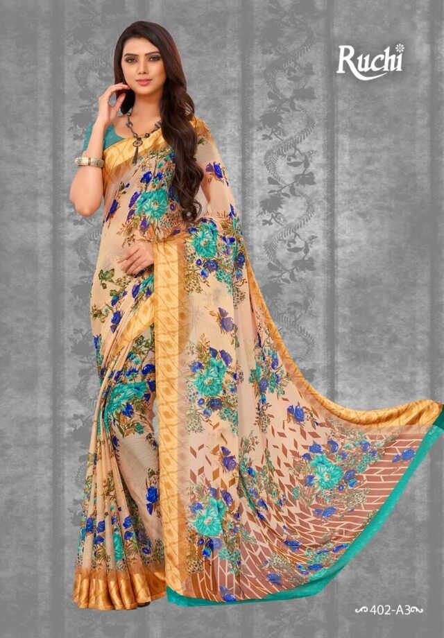 Chiffon Saree with Satin Weave Border 02