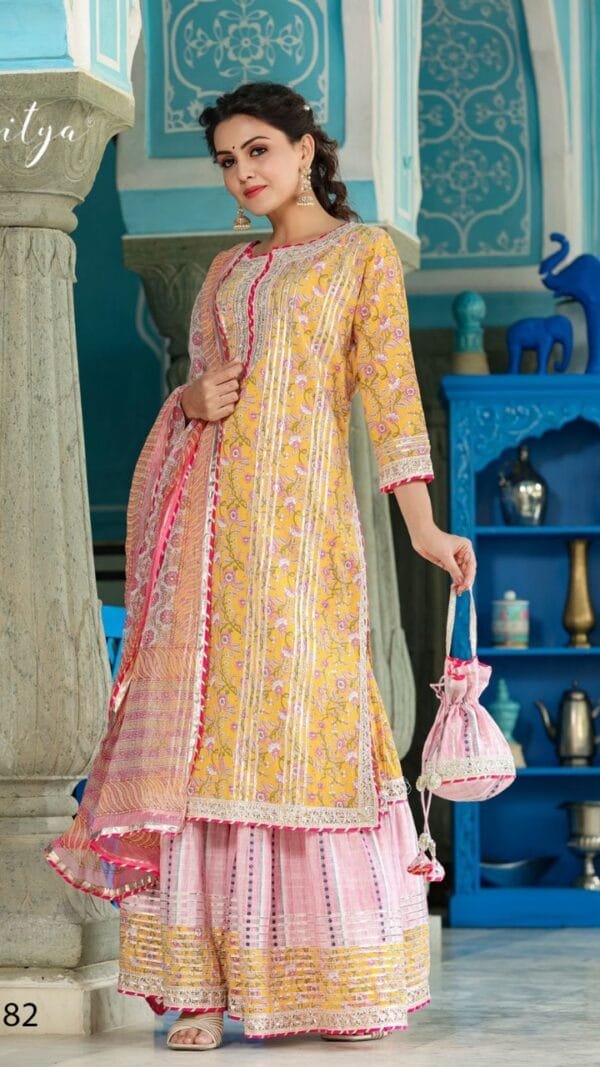 Cotton Readymade Dresses Sharara by Lt Nitya