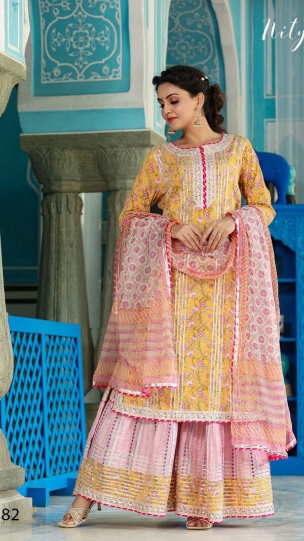 Cotton Readymade Dresses Sharara by Lt Nitya