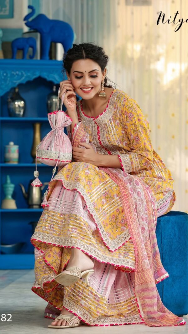 Cotton Readymade Dresses Sharara by Lt Nitya