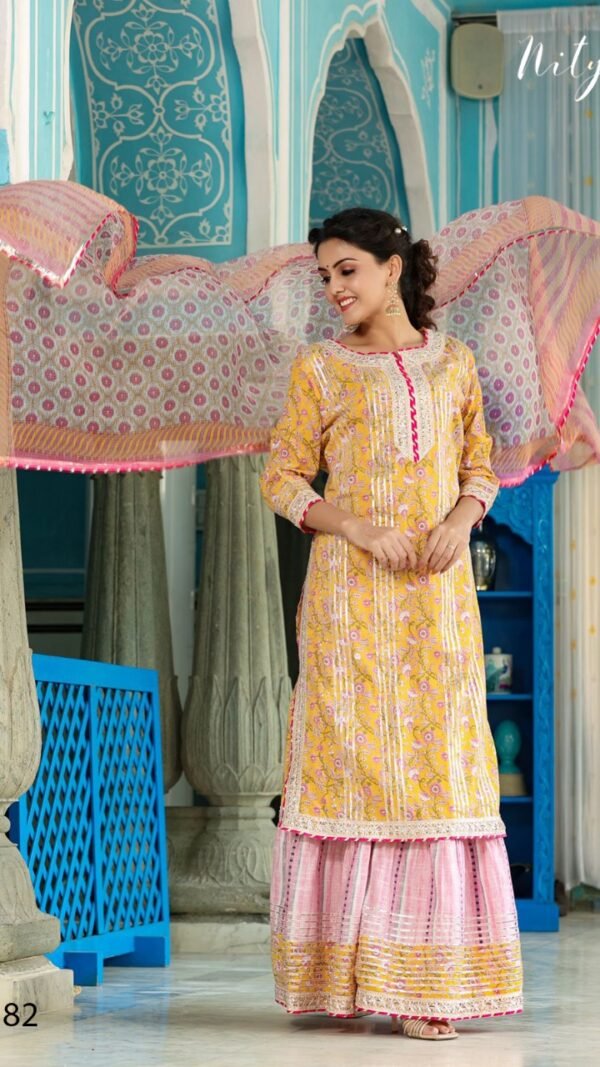 Cotton Readymade Dresses Sharara by Lt Nitya