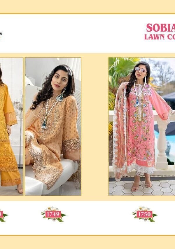 Designer Suits Pakistani Sobia Nazir Lawn Collection Vol-02 Nx