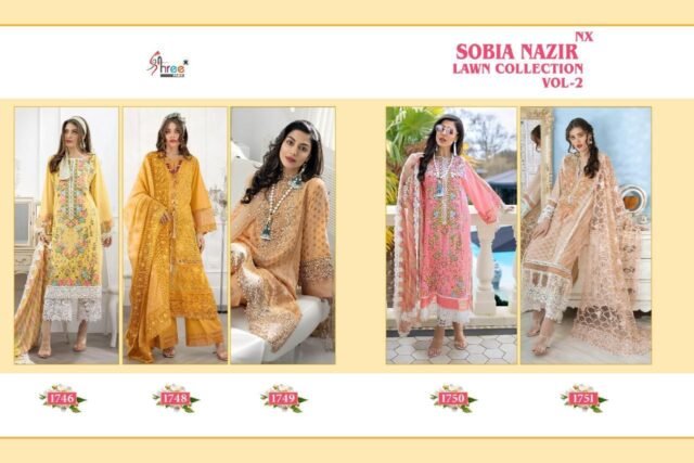 Designer Suits Pakistani Sobia Nazir Lawn Collection Vol-02 Nx