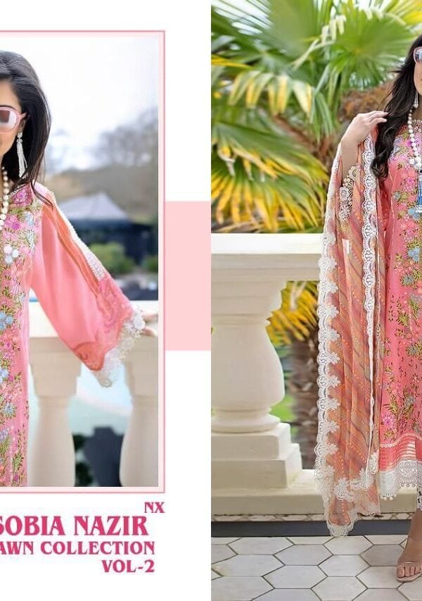Designer Suits Pakistani Sobia Nazir Lawn Collection Vol-02 Nx