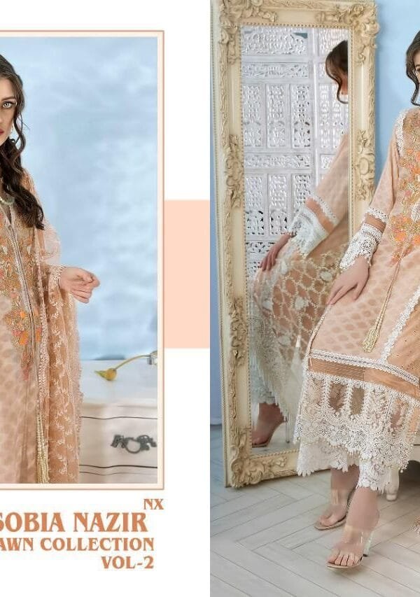 Designer Suits Pakistani Sobia Nazir Lawn Collection Vol-02 Nx