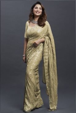 Embroidery Sequence Work Saree 05