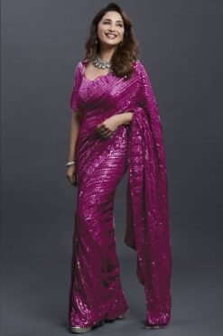 Embroidery Sequence Work Saree 06