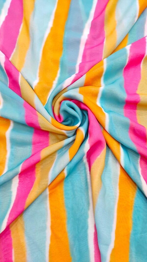 Georgette Sarees with Digital Print on All Over