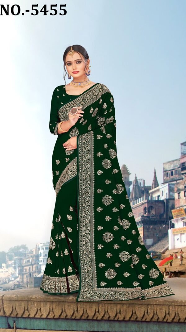 Heavy Jari Emb Work Saree with Heavy Stone Work 16