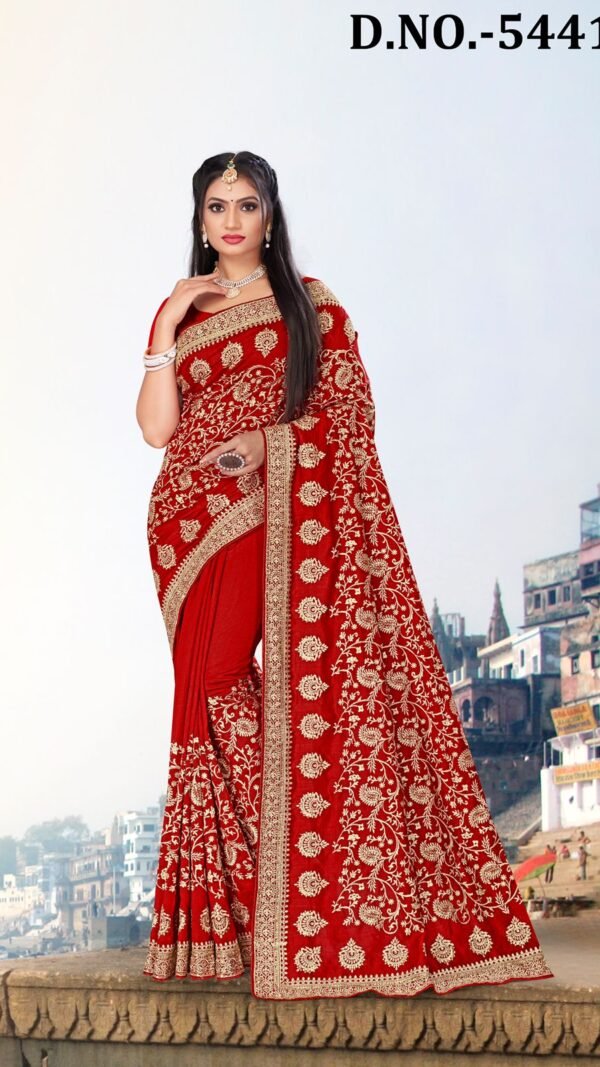 Heavy Jari Emb Work Saree with Heavy Stone Work 02