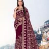 Heavy Jari Emb Work Saree with Heavy Stone Work 03