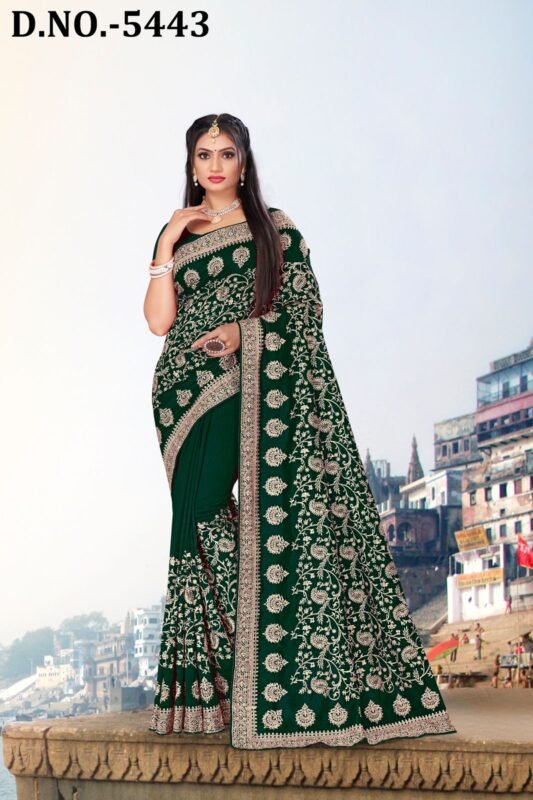 Heavy Jari Emb Work Saree with Heavy Stone Work 17 - SareesWala.com