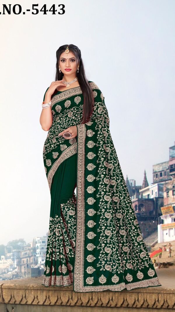 Heavy Jari Emb Work Saree with Heavy Stone Work 04
