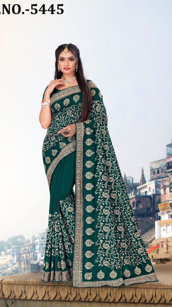 Heavy Jari Emb Work Saree with Heavy Stone Work 06