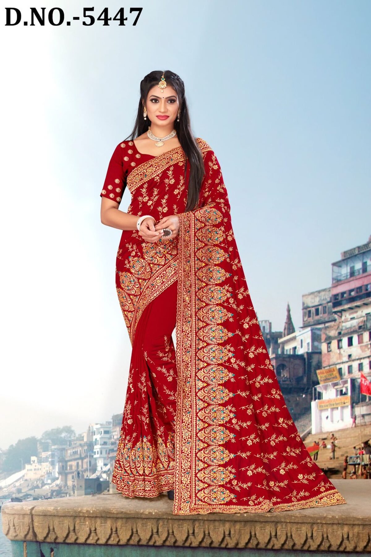 Heavy work saree hot sale for wedding