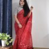 Heavy Linen Sarees with Digital Print Work 03