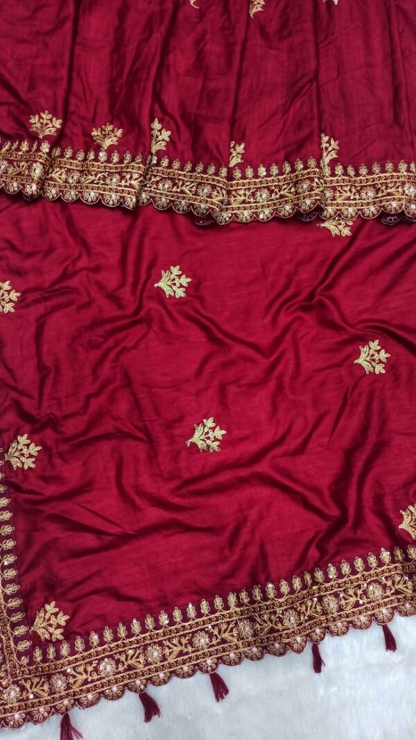 Heavy Vichitra Silk Trending Designer Saree