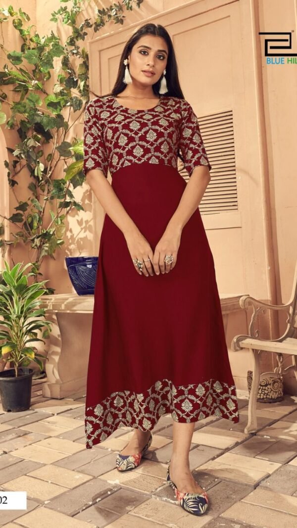 ICE BLUE HILLS Wholesale Kurti Catalogue