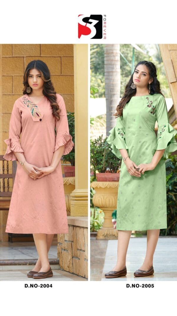 Catalogue Kurtis with Mukesh Work Hand Work Embroidery