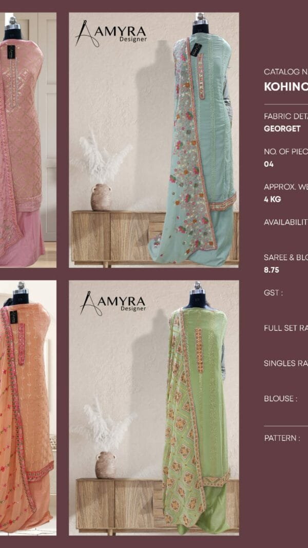 Amyra Kohinoor Dress Material Wholesale With Price