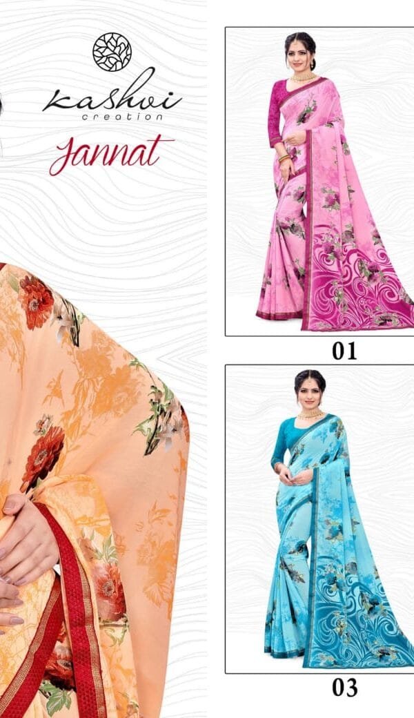 Jannat Kashvi Combo Saree Wholesaler in Surat