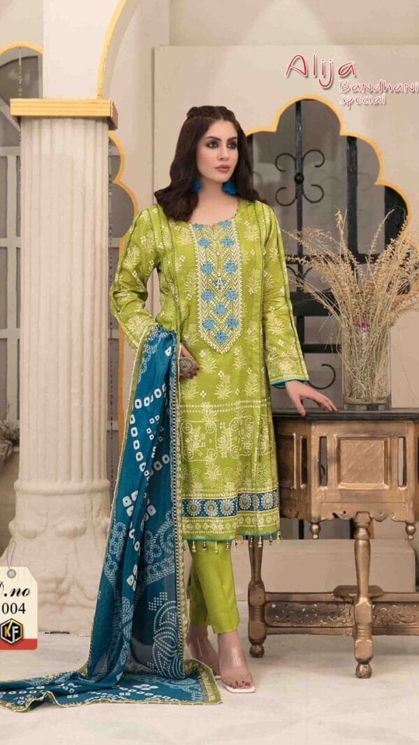 Keval Fab Alija Bandhani Special Dress Material In Surat