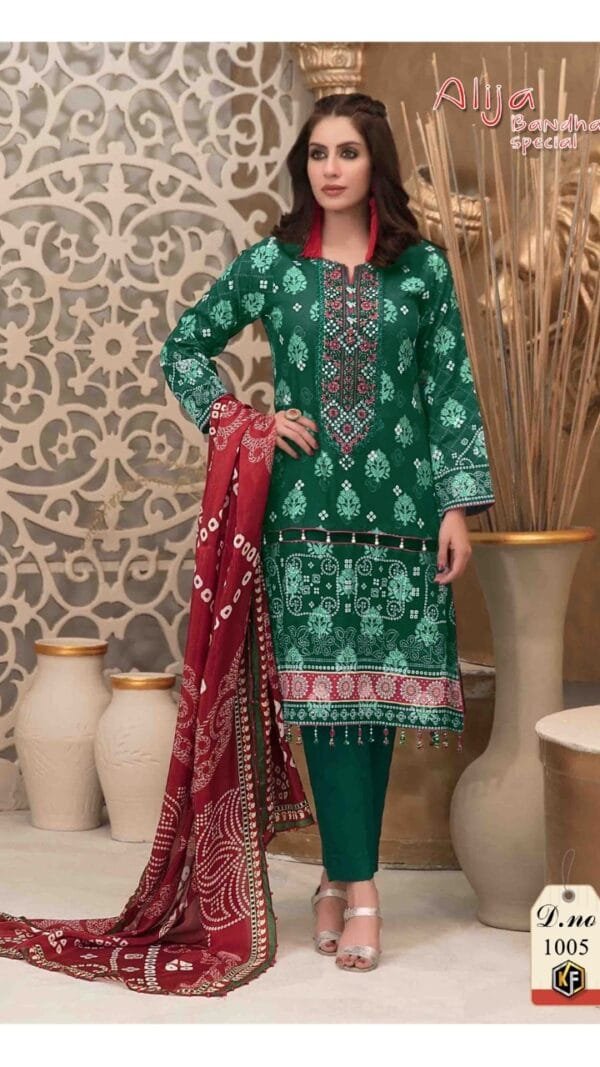 Keval Fab Alija Bandhani Special Dress Material In Surat