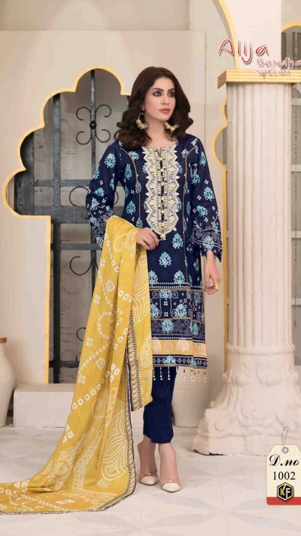 Keval Fab Alija Bandhani Special Dress Material In Surat