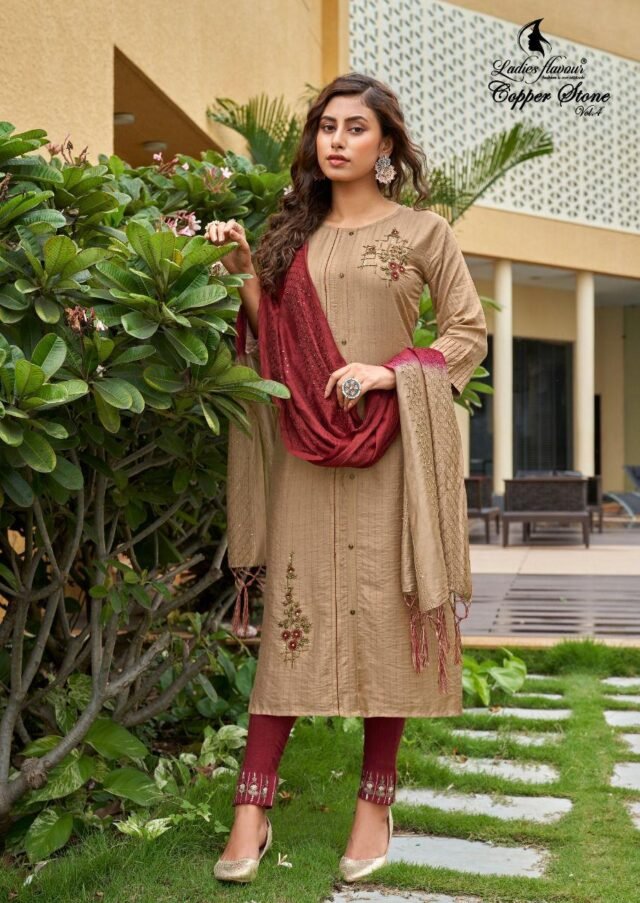 Ladies Flavour Copper Stone Vol-4 Wholesale Kurti Catalogue