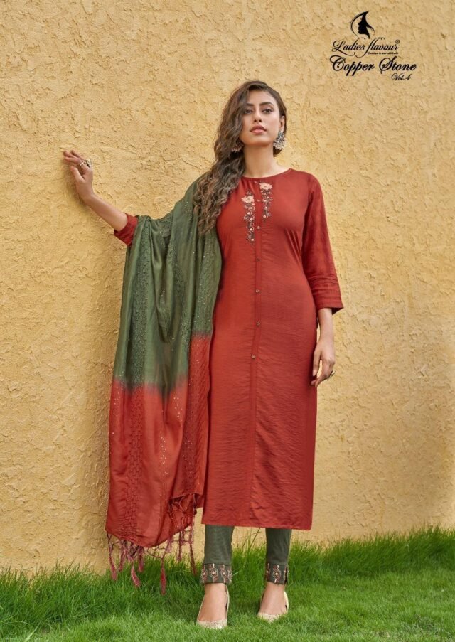 Ladies Flavour Copper Stone Vol-4 Wholesale Kurti Catalogue