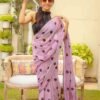 Mal Mal Chanderi Saree with Digital Print 01