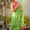 Mal Mal Chanderi Saree with Digital Print 02