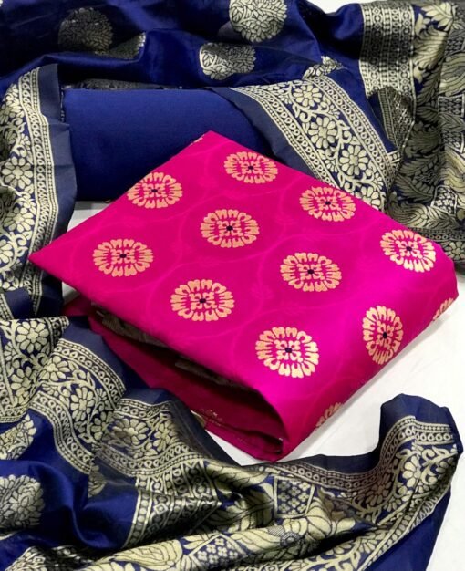 Non-Catalog Suits Wholesale Banarasi Silk Suits (2)