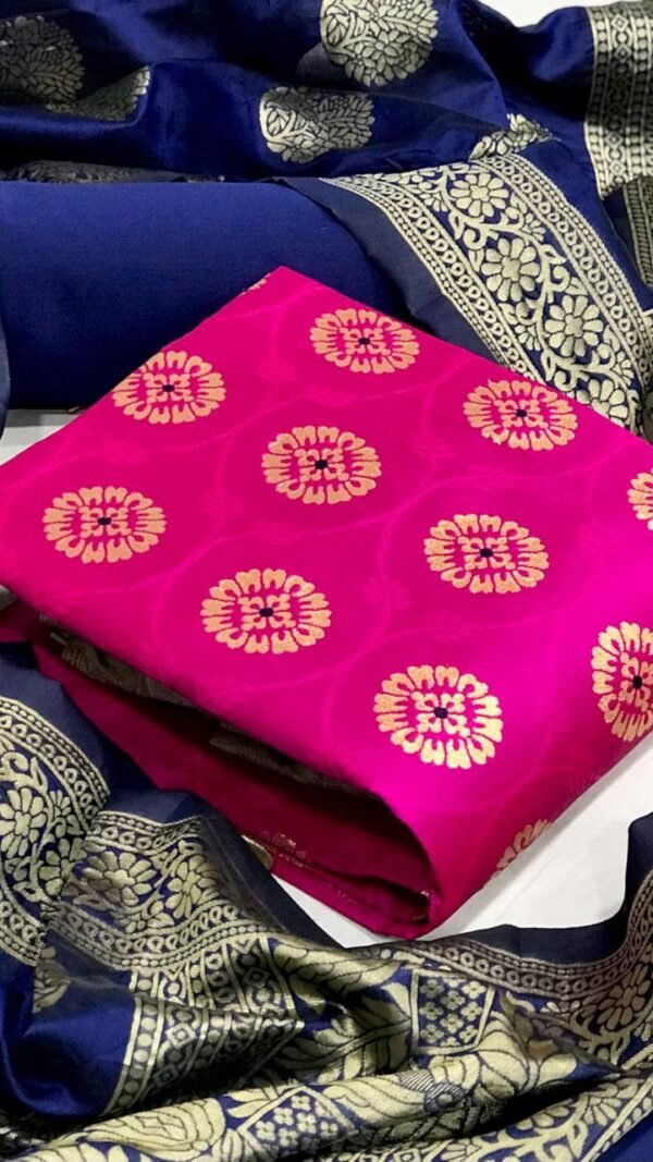 Non-Catalog Suits Wholesale Banarasi Silk Suits (2)