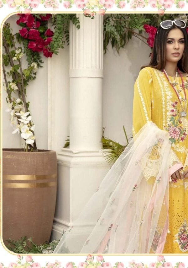 Online Pakistani Dresses Adan Libaas Schiffli Collection Vol-07