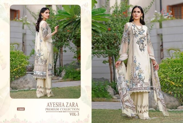 Online Pakistani Dresses Adan Libaas Schiffli Collection Vol-07