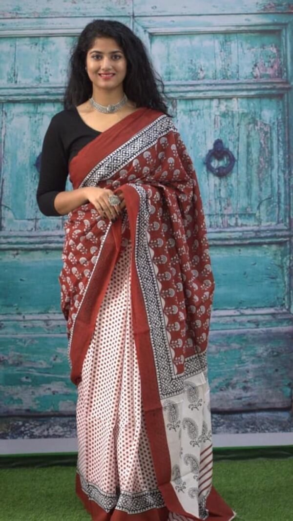 Online Saree Shopping for Soft Linen Cotton Saree 10