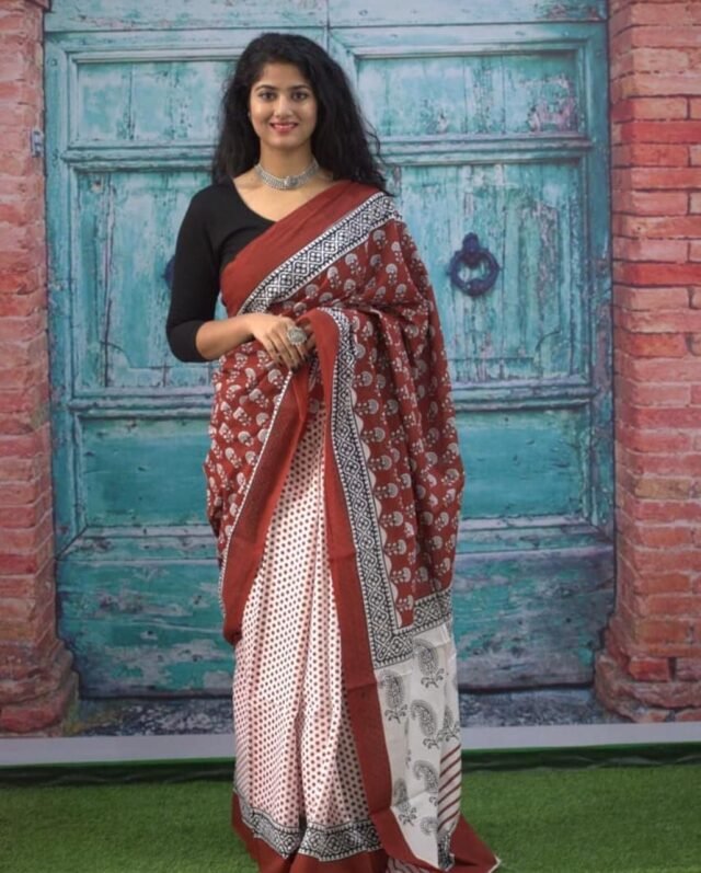 Online Saree Shopping for Soft Linen Cotton Saree 10