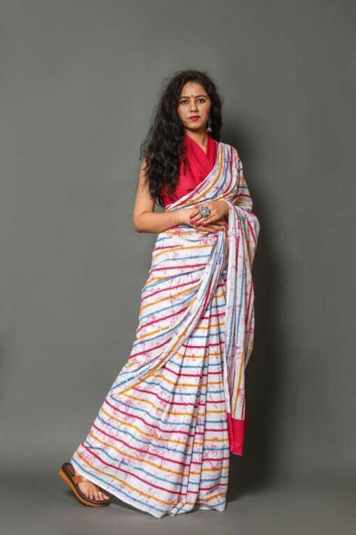 Online Saree Shopping for Soft Linen Cotton Saree 03
