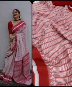 Online Saree Shopping for Soft Linen Cotton Saree 04