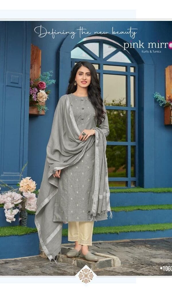 Pink Mirror Mint Ladies Readymade Suit